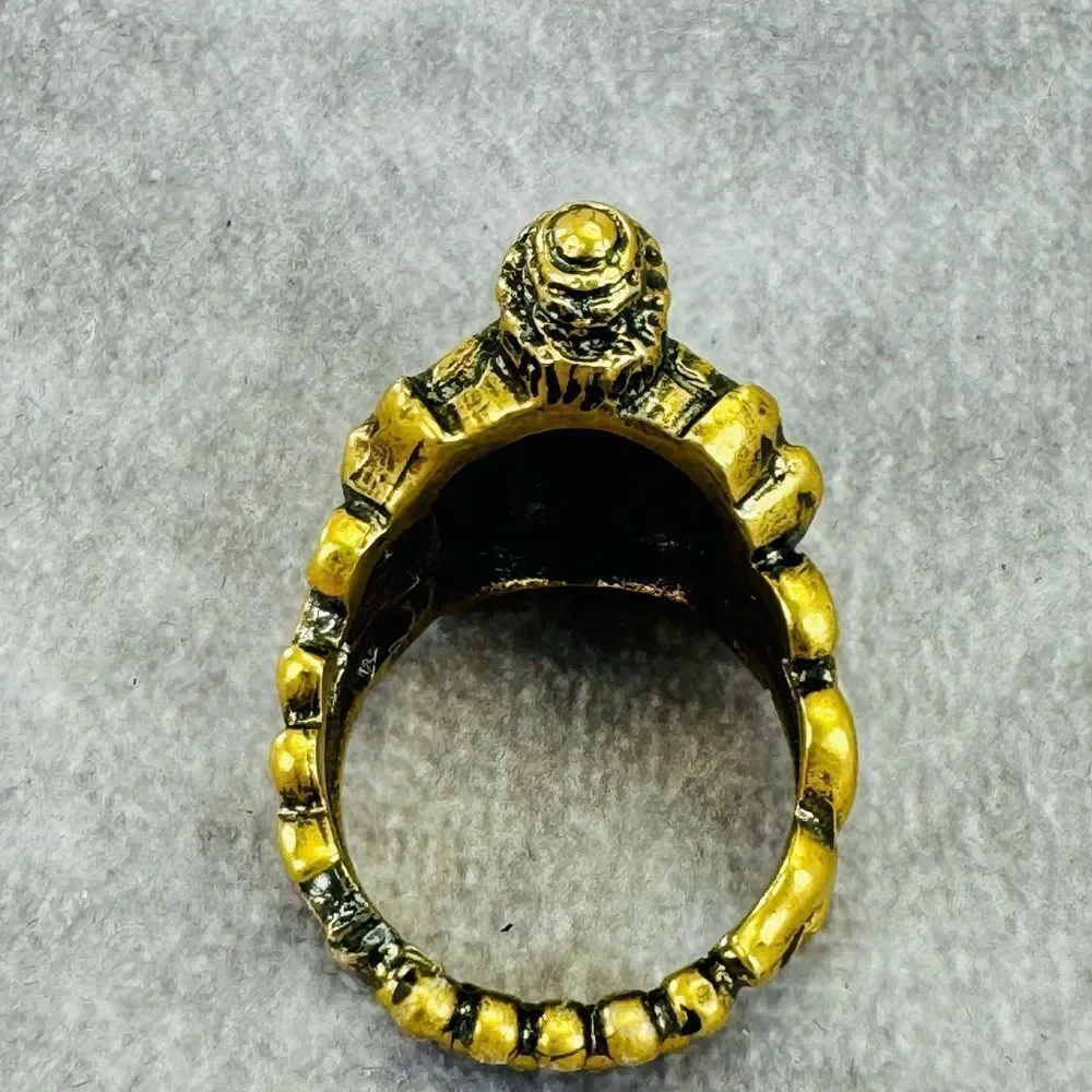 Gucci Ganesha Graphic Gold Plated Ring Medium NWT - Picture 5 of 10